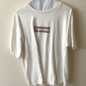 Supreme x Burberry Box Logo TEE